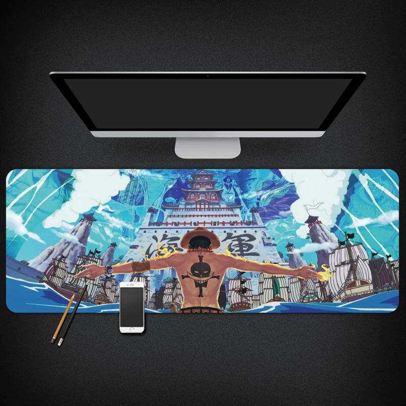 ONE PIECE Animation Peripheral Monkey D. Luffy  Roronoa Zoro Dormitory Second Dimensional Computer Keyboard Table Mat Waterproof Large Cute Mouse Mat