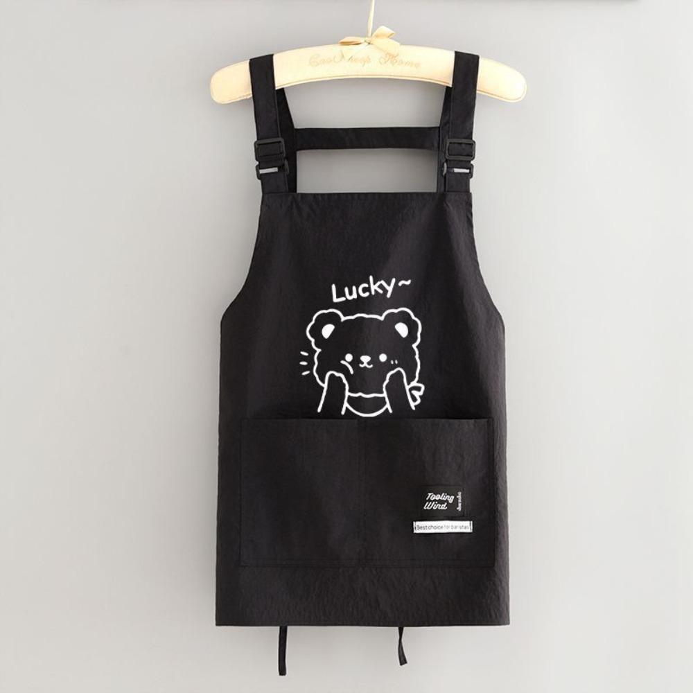 Anti-fouling Chef Apron Waterproof Cooking Baking Bibs Portable Kitchen Apron  for Home Kitchen