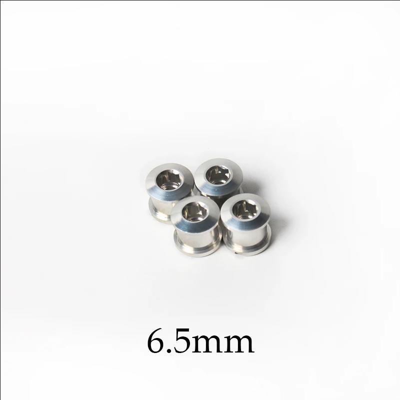 BUCKLOS 6.5/8.5mm Bicycle Chainwheel Screws Road MTB Chainring Bolts Aluminum Alloy Bike Crankset Bolts Accessories
