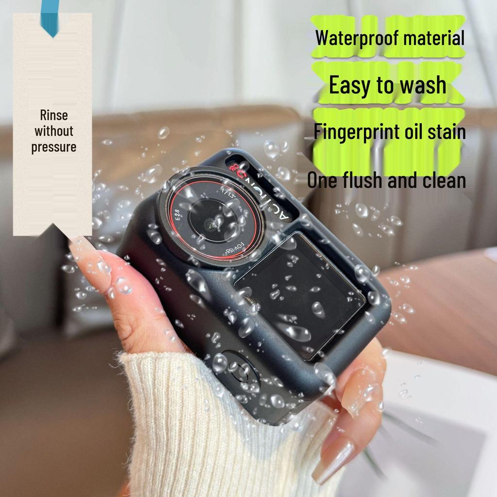 DJI ACTION 5 PRO Silicone Case & Lens Protector - Anti-Fall, Dustproof Sport Camera Accessory