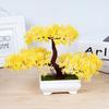 Artificial Plant Realistic Plants Potted Looking Eye-catching Plastic Simulation Bonsai Decor for Home