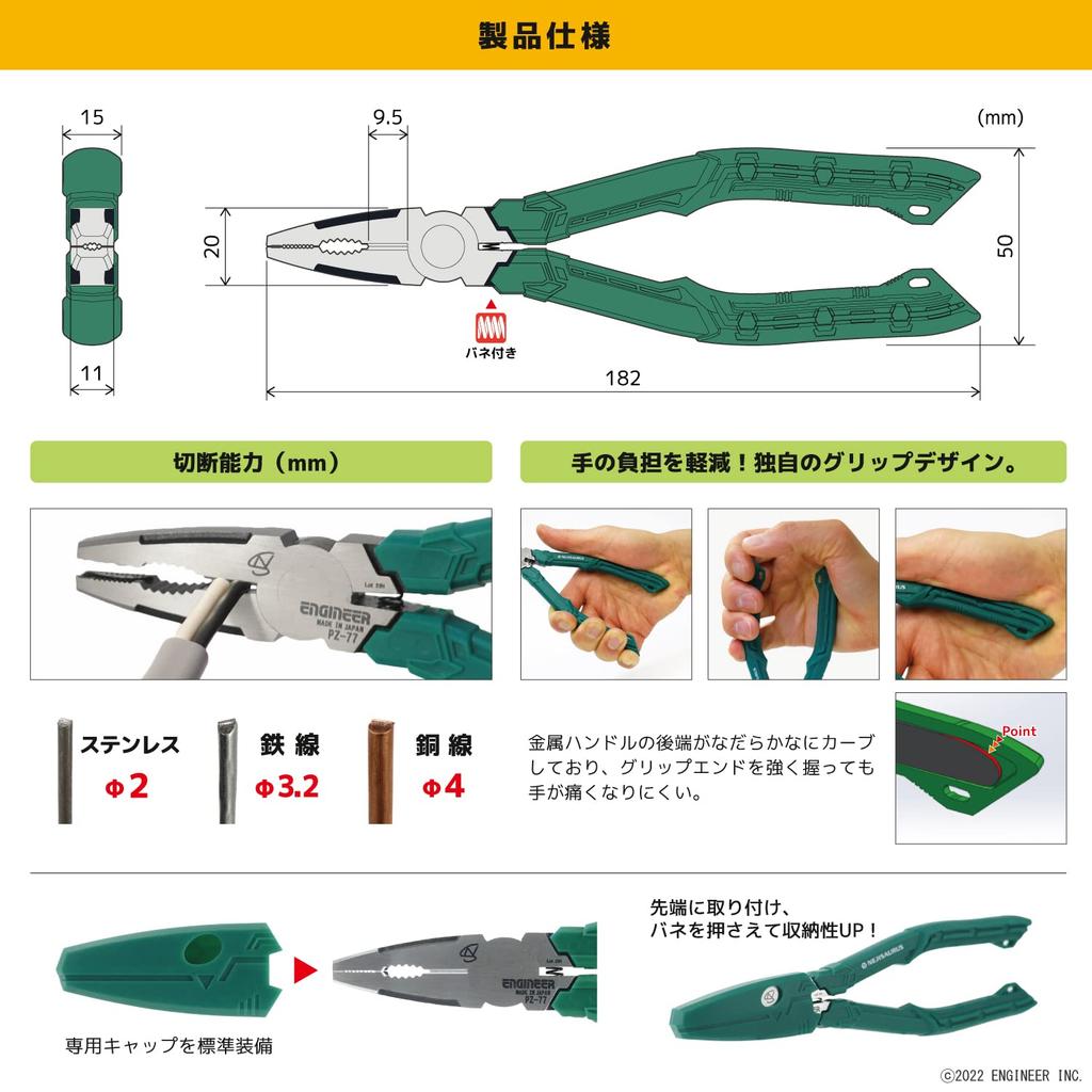 ENGINEER Nejisaurus GTV Screwdriver for and Rusty Screws Stripped, Crushed, (3-9.5mm) PZ-77