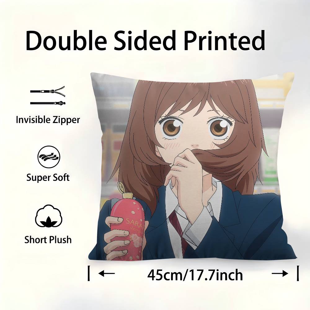 Blue Spring Ride Personalized Pillow Dust Cover Bedroom Kids Party Decoration Pillowcase Birthday Children Gift