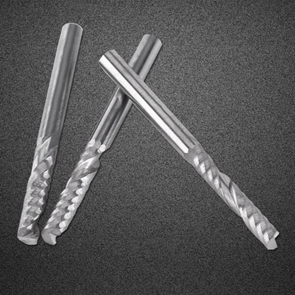Einzahn-Schaftfräser CNC-Werkzeugbits 3,175mm Durchmesser 22mm Schnittlänge Schneidwerkzeug Fräser Schaftfräser
