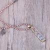 KELITCH Matte Agate Crystal Bead Necklace Gemstone Pendant Statement Long Necklace for Women (Pendant 5)