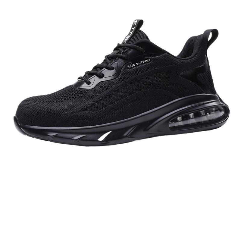 

Fashion New Security Work Sneakers for Men Women Air Cushion Work Safety Shoes Anti-smashing Anti-piercing Work Boots Steel Toe Shoes 36 чёрный