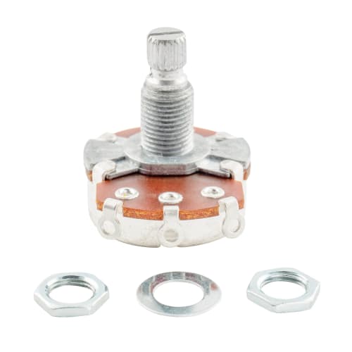 Alpha Potentiometer, 24, 500K, B-Curve, Metric Size, for Electric Guitar/Bass (Pack of 4)