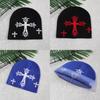 Knitted Hat For Men Women With Cross Pattern And Acrylic Material For Streetwear Style