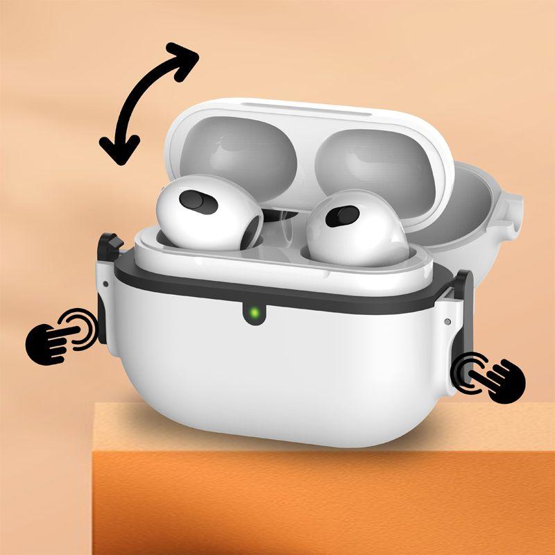 

Apple Headset Protective Cover Airpods4 Frosted Non-Stick Gray Drop-Resistant Anti-Drop AirPods 3 Generation Huaqiang North 3 Generation 5 Generation Apple Airpods Pro2 White [send Hook]]