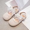 New Girls' Sandals Soft Soled Girls' Princess Shoes Anti Slip Children's Shoe Fashion Girls' Woven Shoe Hollowed Out Girl Shoes