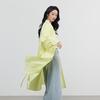 Elva's Island Women's Long Sleeve Lapel Mid-Length Shirt