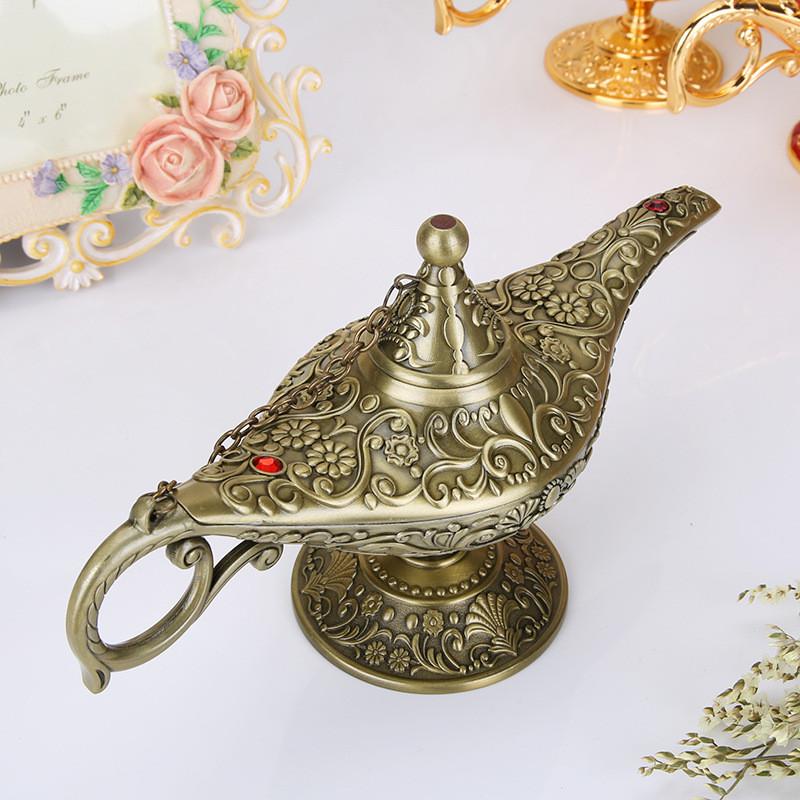 Lampada Magica di Aladdin Edizione da Collezione Metallo Vintage Decorazione per la Casa Regalo per Adulti