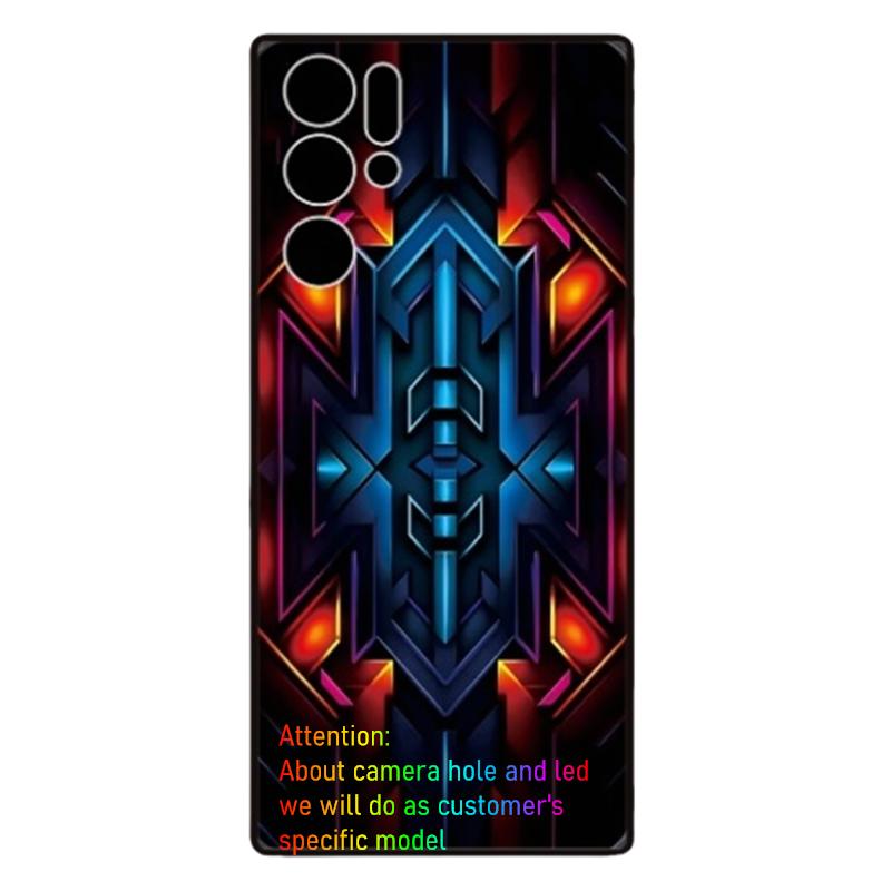 

Для ZTE nubia Red Magic 9 Pro 9 Pro Plus 10S Pro 10 Pro Plus 8 8s 7 7s 6 6s Pro 8 Pro Plus світлодіодний чохол-спалах зі скляною задньою кришкою Redmagic 7 or 7s