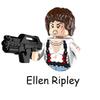Horror Movie The Ellen Ripley Invisible Predator Alien Model Building Blocks Enlighten Action Figure Bricks Toys For Children