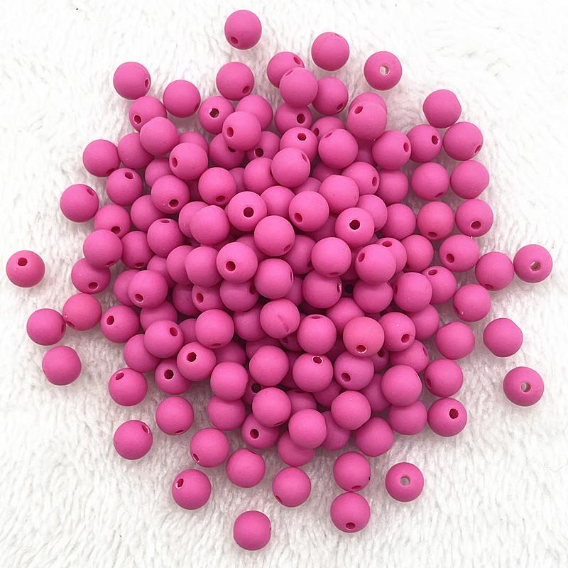 New 8mm 10mm Round Acrylic Matte Beads Loose Spacer Beads for Jewelry Making DIY Handmade Bracelets Accessory
