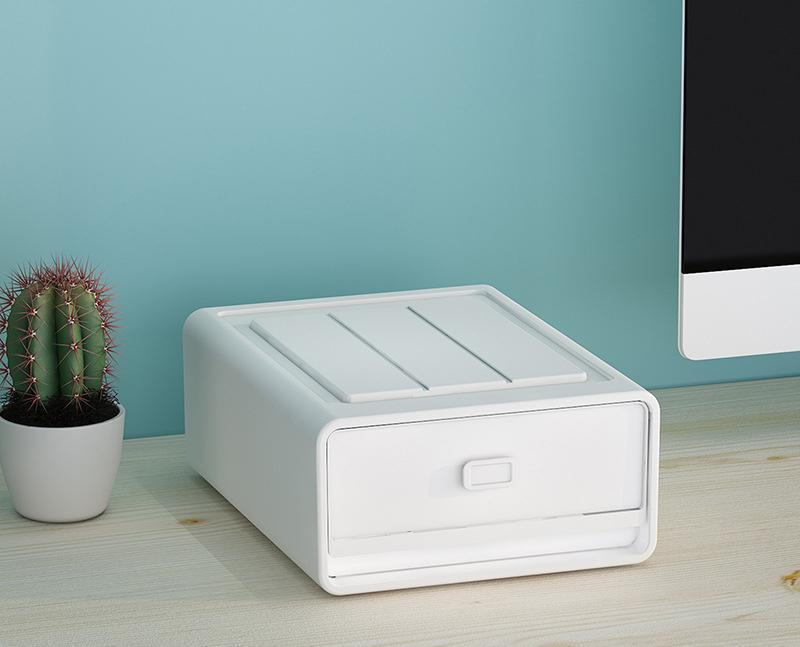 

Nordic большой емкости для хранения масок, штабелируемый ящик для косметики, ювелирных изделий, настольный органайзер, ящик, ящик для офисных мелочей, контейнер для бака белый