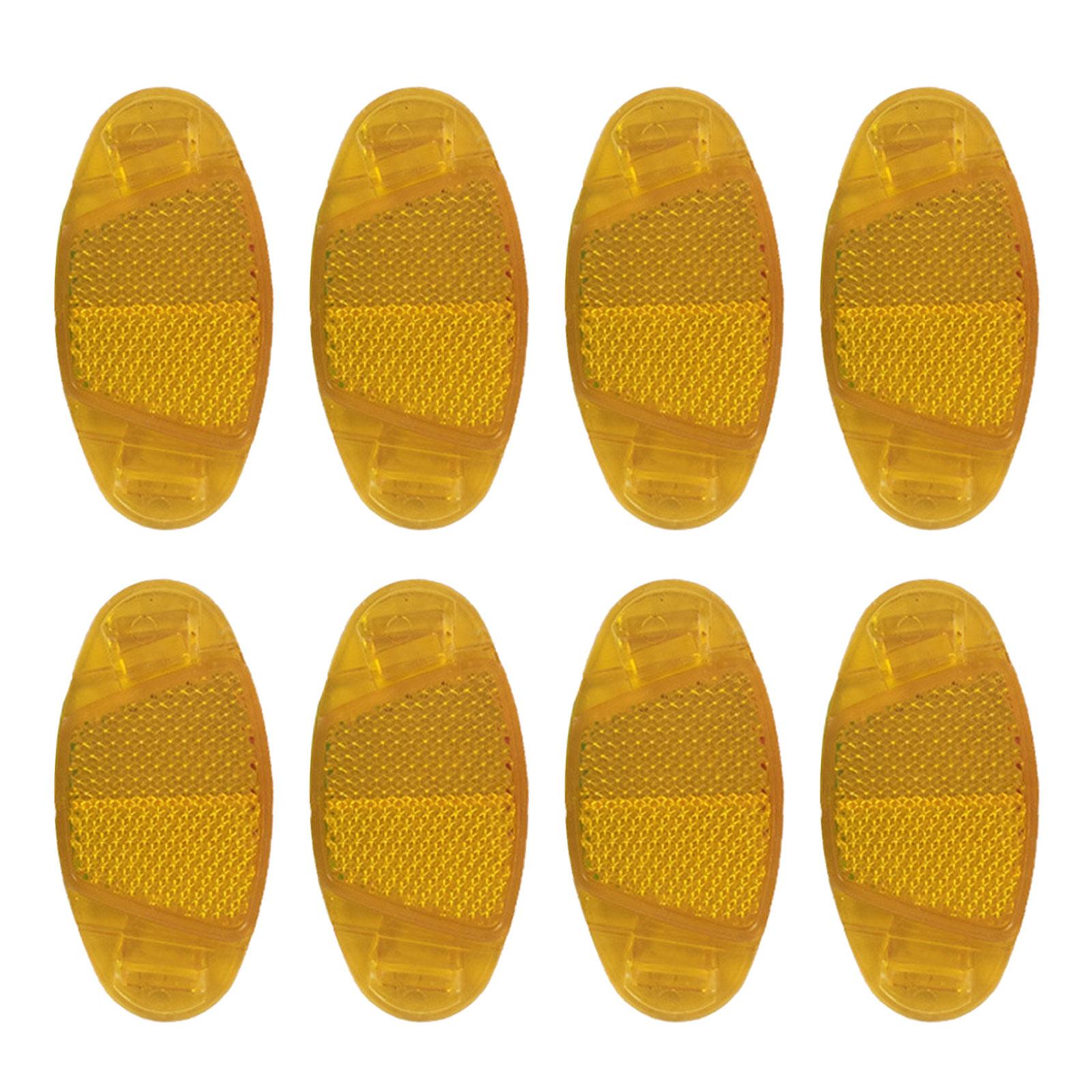 

8 шт. Велосипедные отражатели на колеса, Велосипедные отражатели на спицы, Велосипедный отражатель, Отражатель на колесо велосипеда, Спицы для складных велосипедов жёлтый