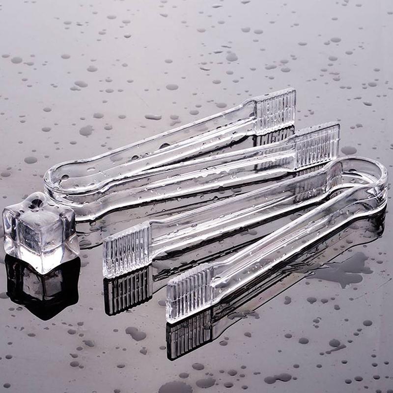 1Pc Plastic Kitchen Ice Tongs Food Serving Tong Cube Sugar Clip Grabber