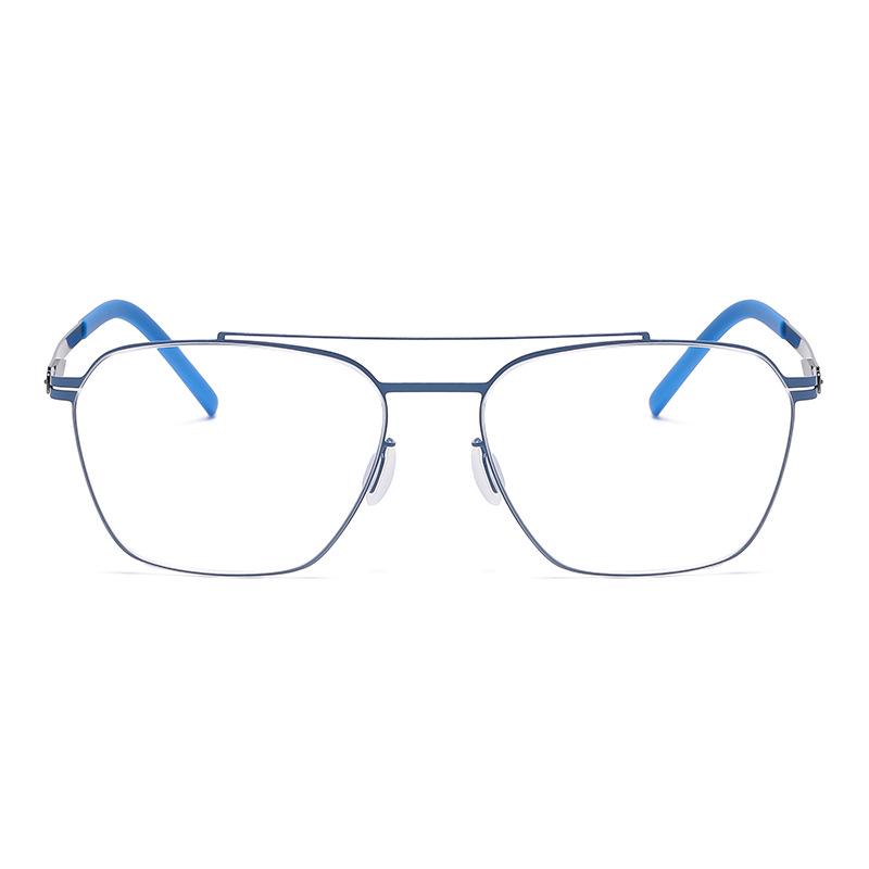 Autumn Aviator-Style Screwless Glasses: High Prescription, Fashionable Retro Frame for Women and Men