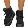 Autumn and winter new thickened medium tube short tube thermal boots large size thick bottom cross strap snow boots