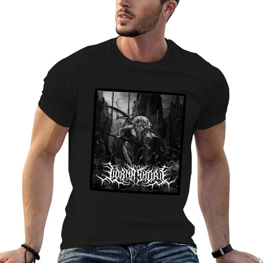 T-shirt LORNA SHORE Œuvre d'art Métal Haut Minimaliste Décontracté à Manches Courtes