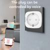WiFi Connected Socket 16A Adapter Plug Compatible with Alexa 2.4G WiFi Socket with Timer and Countdown Function for Home