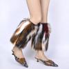 Sweet Furry Leg Warmers Y2K Thicken Warm Leg Cover Fashion Plush Boots Cover  Lolita JK