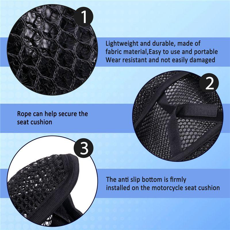 Y90A-Motorcycle Mesh Seat Cover Cushion Guard Pad Insulation Breathable Sun-Proof Net For Honda CB190 CB190X
