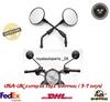 Side View Mirror Set Matt Black Fit For Royal Enfield Bullet Classic 350,500CC