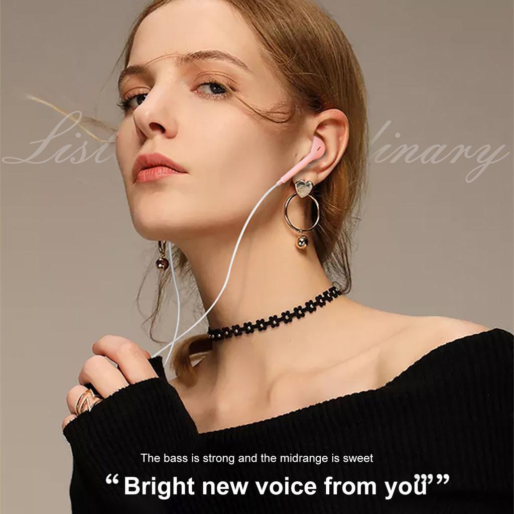 U19 Macaron Candy Series Stereo High Bass 3.5mm Headset With Microphone Earphone