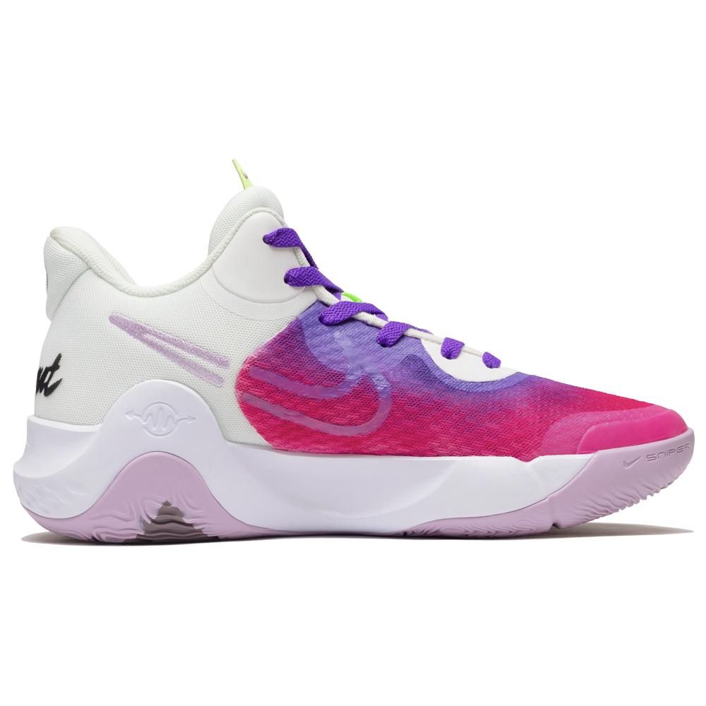 Nike KD Trey 5 IX Ep Cushioning Slip Resistant Abrasion Resistant Low top Vintage Basketball Shoes Men's Pink Purple DJ6922-100(TeamF-)
