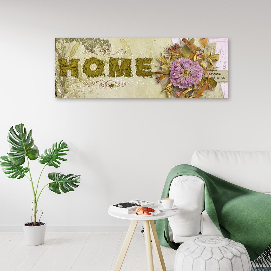 Canvas Print, Vintage Style Inscription