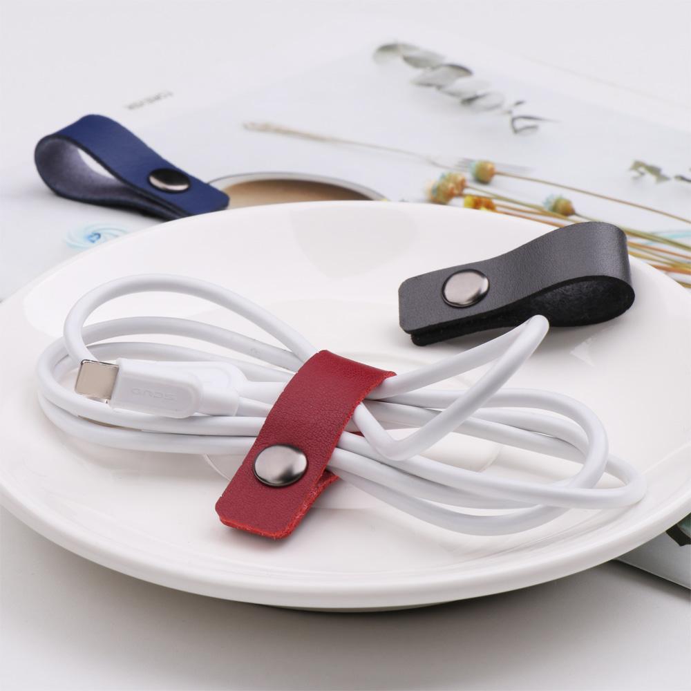 Holder Cord Organizer Leather Cable Straps Wire Ties Earphone Wrap Winder Tie Wraps Keeper