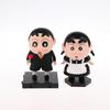 2Pcs/Set Crayon Shin Chan Anime Figures Cute Cartoon Pvc Figure Doll Ornament Desktop Decoration Couple Collectible Gifts