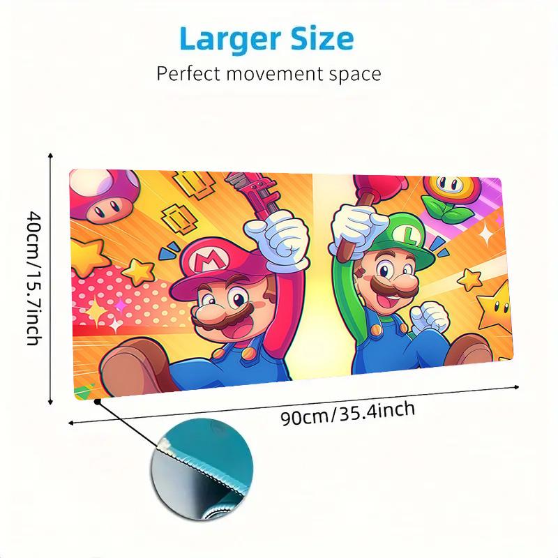 Super Mario3 Print Cushion Non-slip Laptop Tablet Big Mousepad XXL Mat Mini PC Playmat With Lock edge