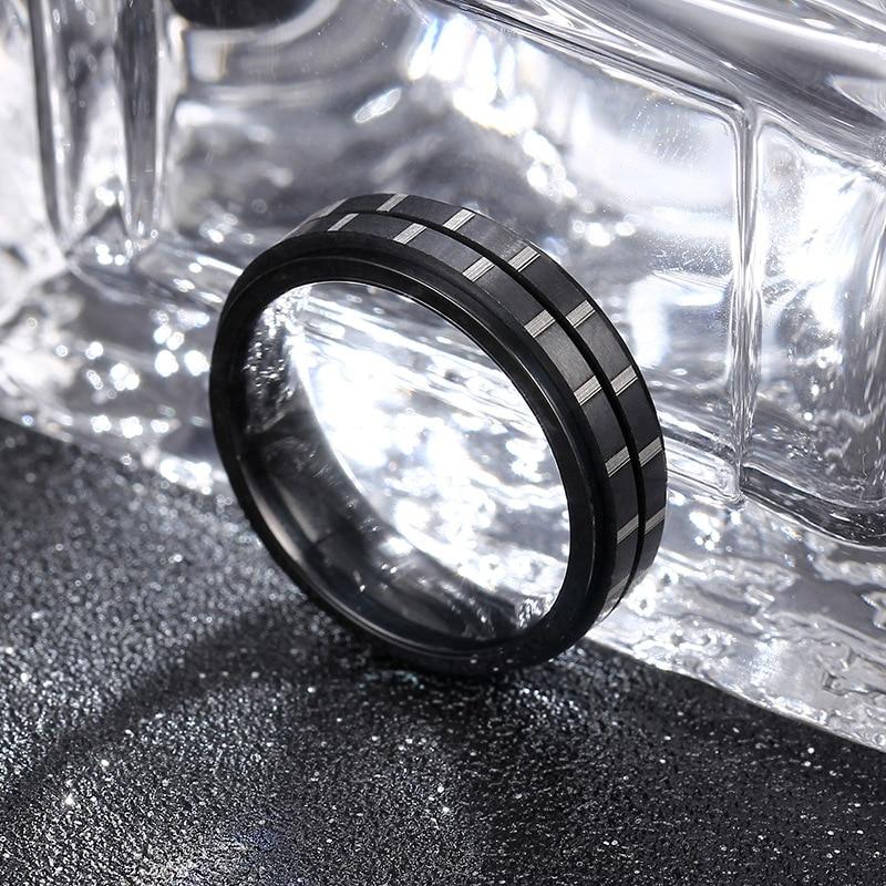5 Mm 316l roostevabast terasest abielupael, numbrid, mustad lahedad punk-sõrmused meestele, naiste moeehted