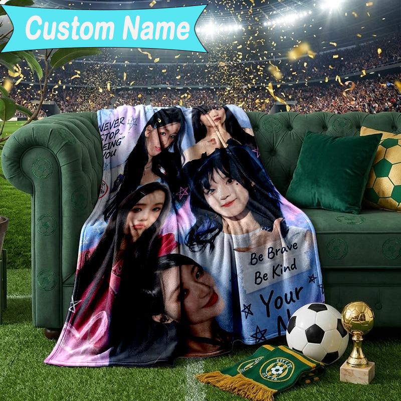 Custom Name Blanket Kpop Idle Group Dynasty Blanket Bedding Blanket for Travel, Camping, Living Rooms, Offices, Sofas, Fan Christmas Gift