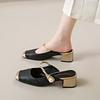 Fashion Heels Women Chinese Style Wedges Shoes For Women Summer New Fairy Style Fashion Baotou Thick Heeled Cool Slippers Tacones altos