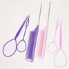 6pcs/set of professional hair styling tools - 2pcs pointed tail combs and 4pcs braiding tools, special for real hair wigs