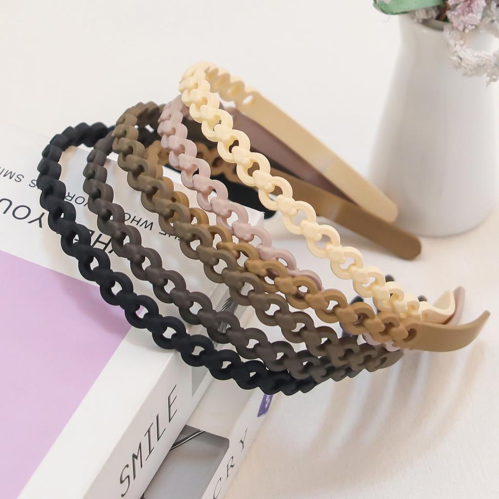 4/5/6pcs Fashion Matte Headband For Women Girls Thin Headband Female Plastic Teeth Hairbands Simple Hair Accessories Mix Styles