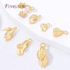 18K Gold Plated Pendants Pinch Clip Bail Clasp,Pendant Bail Connnector For Jewelry Making Supplies,DIY Necklace Accessorie