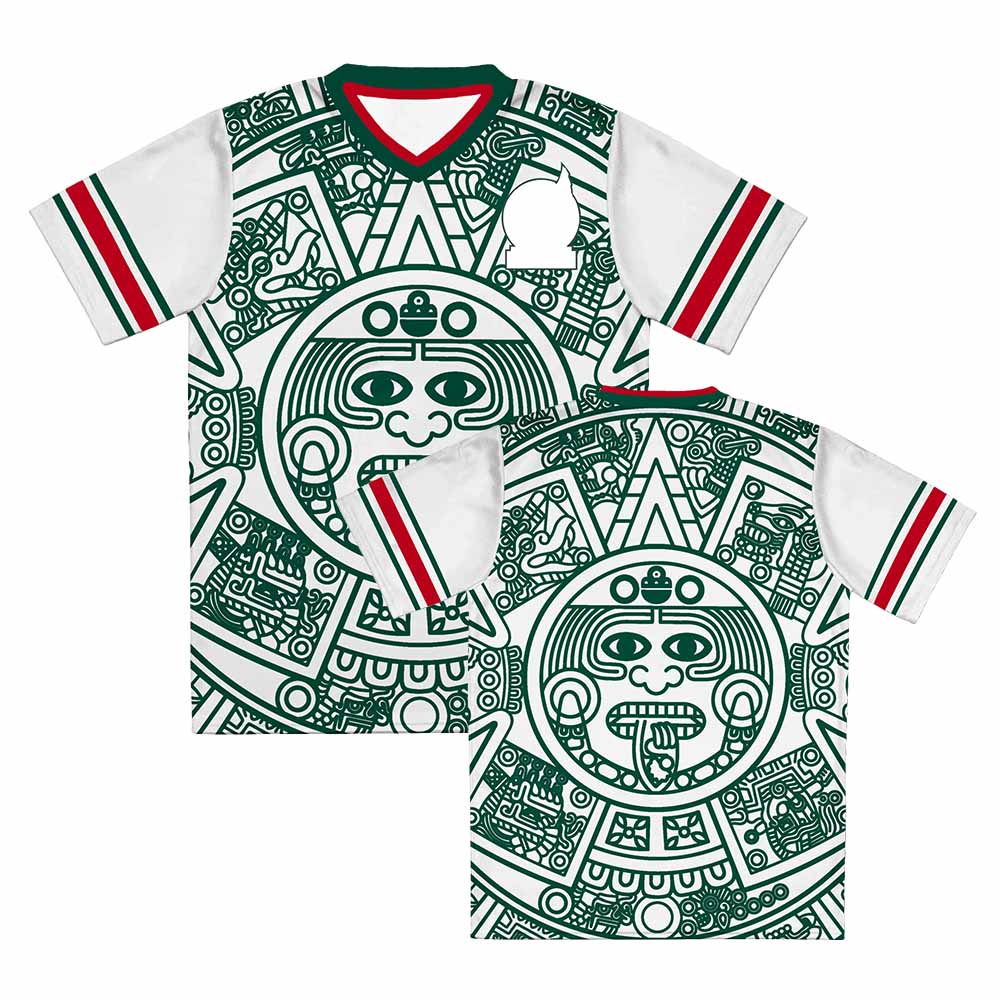 Mexico Football Tee Jersey Summer Short Sleeve Men Women T-shirt Casual Loose Fashion Unisex Streetwear V-neck Graphic Print Top