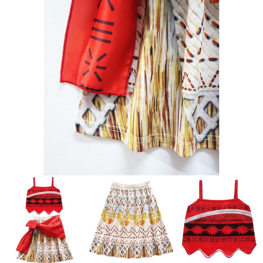 Kids Moana Princess Dress For Halloween Xmas Party Gift