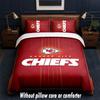 Design Kansas City Chiefs Povlečení na postel 1 Povlak na přikrývku + 2 Povlaky na polštář Měkké Prodyšné Domácí Lůžkoviny