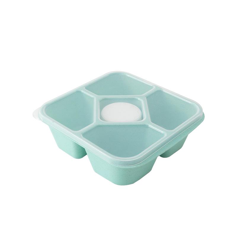 Reusable Wheat Straw Snack Box for Kids and Adults for Home Snack Storage Crisper Refrigerator Fresh Box Lunch Containers