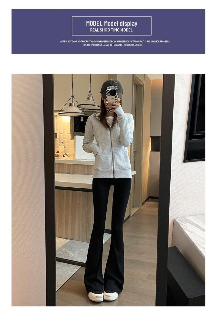 Chic High-Waisted Micro-Flare Yoga Pants - Slimming & Hip-Lifting Base Layer for Women (Spring/Autumn 2026)