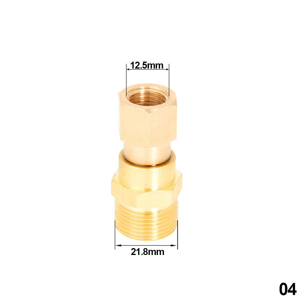 Anti Twist Wash Gun To Hose Connector M22 M14 G1/4 G3/8 Swivel Fitting Adapter Coupler
