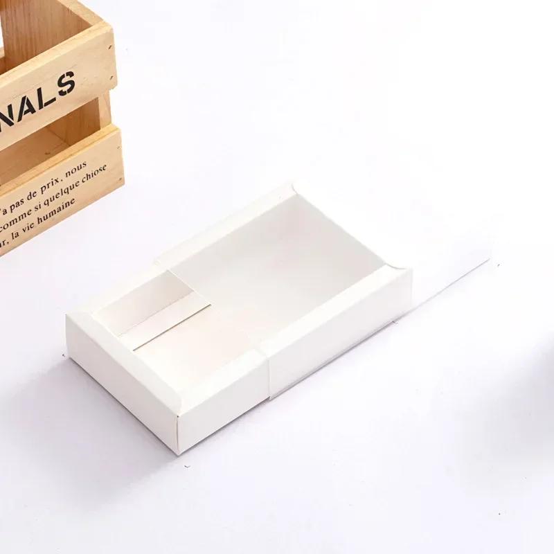 Kraft Paper Frosted Translucent Packaging Box PVC Plastics Drawer Festival Gifts Storage Carton Desserts Cake Packing Boxes