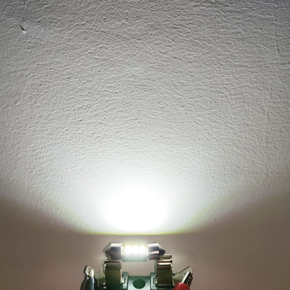 T10 X 36 Mm LED 37 MM Room Lamp, White, Compatible with Vehicle Inspection,