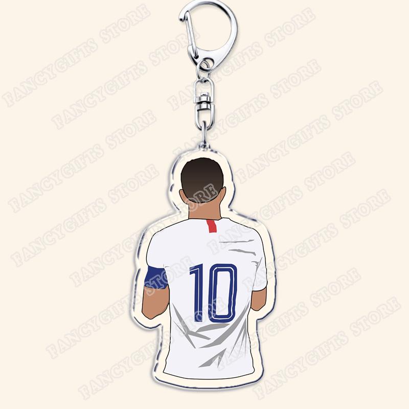 Popular Soccer Ball Player Keychains for Accessories Bag Football Key Chain Ring Fans Gifts Friends Keyrings 4
